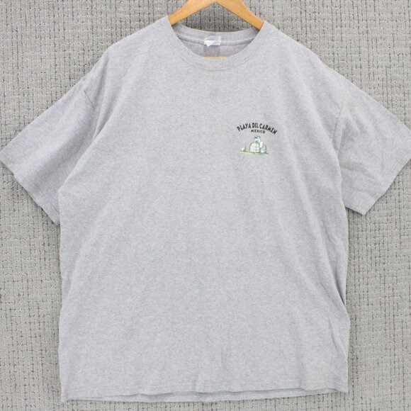 Vintage Yazbek Shirt Mens 2XL Gray Short Sleeve Playa Del Carmen Mexico Turtles - Picture 2 of 8